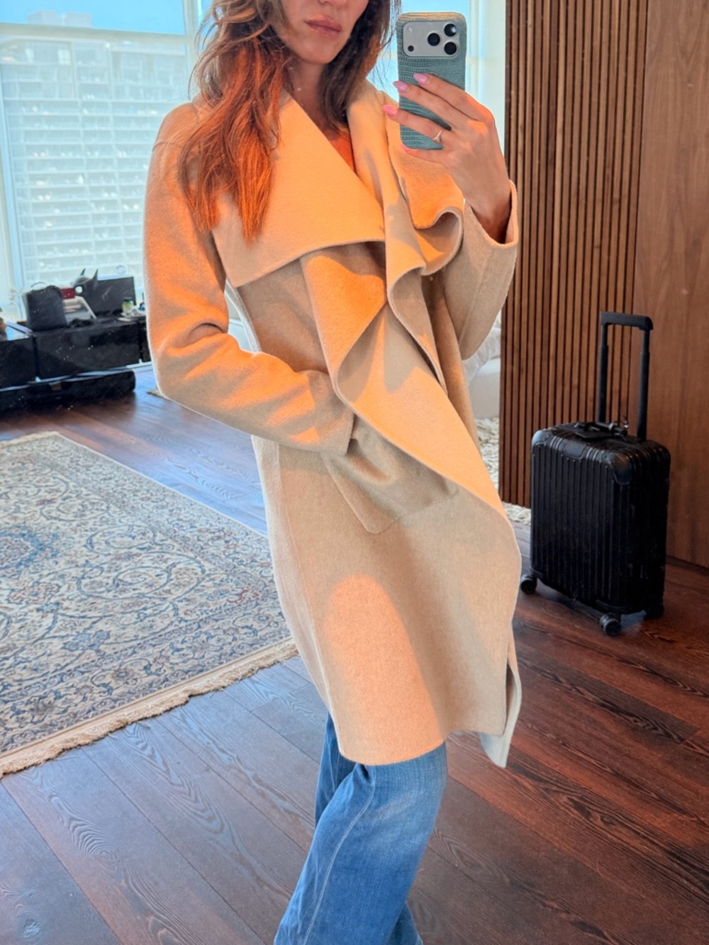 BCBGMaxAzria Beige Wool-Blend Coat size XS